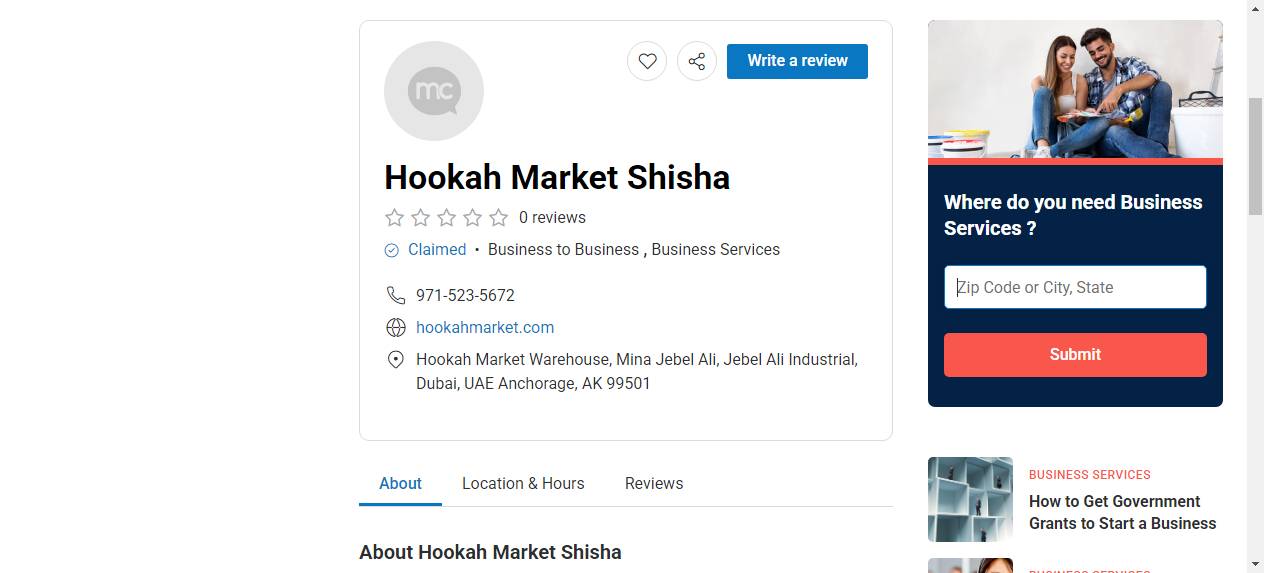 HookahMarket Profile